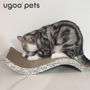 Novo produto s em forma de gato ondulado cartão, gato arranhões grande gato placa de arranhões brinquedo-halloween padrões - Product Image 6