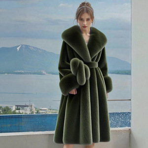 <span class=keywords><strong>Manteau</strong></span> d'hiver pour femmes, nouvelle mode, imprimé léopard, col épais à manches longues, <span class=keywords><strong>imitation</strong></span> fourrure de renard, grande taille, décontracté - Product Image 3