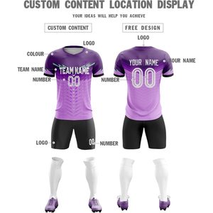 Maillot de football personnalisé unisexe à col en V, sublimé, 180g, anti-transpiration, vêtements de sport avec nom et numéro personnalisés - Product Image 4