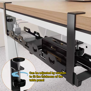 Làm Sạch Văn Phòng Lưu Trữ Giá Không Có Khoan Dưới Bàn Quản Lý Cáp Khay Tổ Chức Cho Dây Quản Lý - Product Image 2