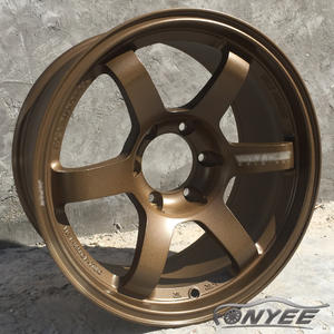 F981663B สำหรับรังสีสีฟ้า<span class=keywords><strong>สี</strong></span>ดำ<span class=keywords><strong>สี</strong></span>โรสโกลด์ <span class=keywords><strong>TE37</strong></span> 4x4 6X139.7ล้อเว้า18นิ้ว6รูขอ<span class=keywords><strong>บ</strong></span>รถสำหรับ BMW Toyota Nissan - Product Image 5