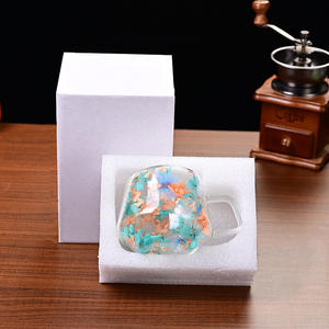 Nuevo vaso de vidrio de doble capa popular con flores reales, de alta estética, taza de café de recuerdo, taza de borosilicato de alta calidad - Product Image 4