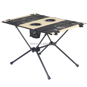 Table pliante moderne en alliage d'aluminium pour le camping en plein air, pique-nique, <span class=keywords><strong>mini</strong></span> table à manger, double espace pour gobelets, résistante aux intempéries - Product Image 1