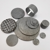 Filter Cakram Bulat Sinter Berpori Baja Tahan Karat SS 316L 0,5-100 Mikron
