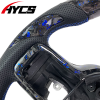 Pour Ford F150 3.5T Raptor R Lobo 2019-2025 Ranger Accessoires intérieurs de voiture Volant sport personnalisé en fibre de carbone forgée bleue