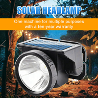 Phare LED à énergie solaire, réglable, lumineux, avec pince, étanche, corps en plastique, intensité variable pour le travail nocturne