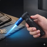 Briquet torche au butane coupe-vent pour cuisine extérieure, rechargeable, pour cigarettes et cigares de luxe, vente en gros