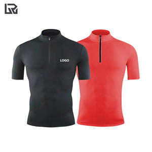 Camiseta de entrenamiento de manga corta para hombre Slim Fit Top de entrenamiento de cuello alto con cremallera de secado rápido para correr y entrenar - Product Image 5