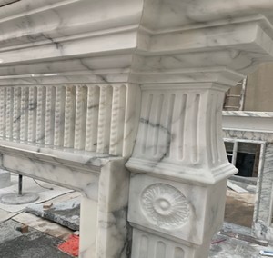 Modern Classic Marble <strong>Fireplace</strong> Surround Stone Marble <strong>Fireplace</strong> <strong>Mantle</strong> - Product Image 5