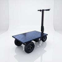 Chariot à plateau électrique compact, pliable et portable, avec pneus pneumatiques, pour le transport de marchandises et le déplacement de charges lourdes, OEM