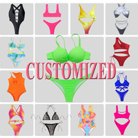 2026 Nieuwe Aanwinst Zomer Merkbadkleding voor Sexy Vrouwen Hoge Taille Bikini Ruguitsnijding Eén Delige Strandkleding Zwemkleding