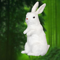 Décoration de Noël animale réaliste grandeur nature en fibre de verre animée Husky sibérien Lapin Marmotte Lion marin avec Bluetooth