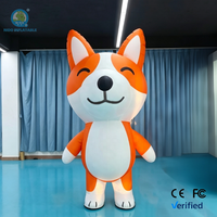 Costume de mascotte gonflable Corgi mignon, costume de chien gonflable pour défilés, spectacles de rue, fêtes et divertissements