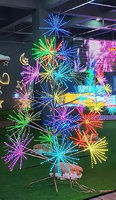 Arbre lumineux LED intelligent en forme de feux d'artifice, nouvel arbre de Noël artificiel, contrôle sans fil, intensité réglable, tension universelle pour les fêtes en extérieur