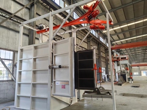 LPG silindirini temizlemek için havai zincirli konveyör kumlama makinesi - Product Image 4