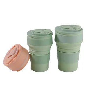 Custom Logo China Supplier wholesale reusable outdoor travel office Collapsible Cup Silicone Foldable Cup