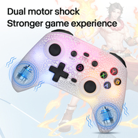 Controlador de juego de efecto de luz RGB deslumbrante NS21 compatible con iOS/Android/ordenador PC/interruptor con botones de programación