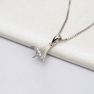 จี้เงินแท้ Han S925 10-11 ชิ้น อุปกรณ์ทำเครื่องประดับ DIY ถาดเปล่า 755 สำหรับใส่ไข่มุก Baotou อุปกรณ์ตกแต่งเครื่องประดับ - Product Image 4