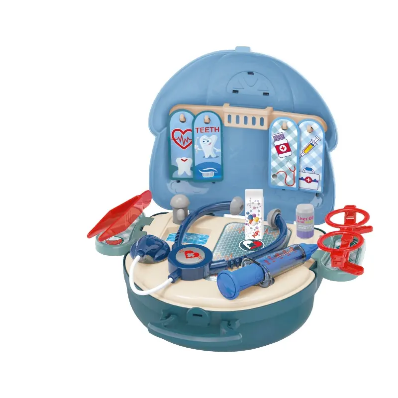 Juego de herramientas de cubiertos de cocina de simulación para niños, Maleta de Casa de maquillaje para niñas, juguetes de rol para médicos