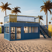 Maison modulaire de luxe avec cabine pour bureau à domicile Bon prix Nouveaux matériaux Conteneur d'expédition modifié en acier et panneau sandwich