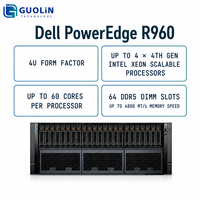 Serveur Rack Dell PowerEdge R960 pour l'informatique d'entreprise, grande base de données en mémoire, 64 emplacements DDR5 DIMM, jusqu'à 16 To de mémoire NVMe