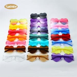 YACHEN Wholesale Heart Shaped Sunglasses Rimless Candy Color <strong>Party</strong> <strong>Glasses</strong> for Women Men <strong>Party</strong> Favor Gifts - Product Image 5