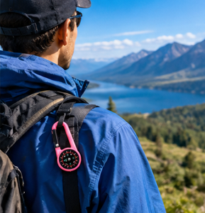 Hiking Buckle Keychain <strong>Compass</strong> for Outdoor Survival and Camping - Portable, Lightweight - Product Image 1