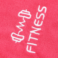 Serviette de sport absorbante pour le yoga et la gym avec poche, couverture anti-transpiration à bordure tissée unie, motif uni personnalisable