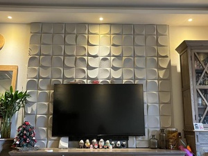 Onda placa PU impermeável ao ar livre placa fundo parede tridimensional placa de modelagem água ondulação - Product Image 5