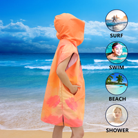 Serviette de plage poncho à capuche personnalisée en microfibre, sans sable, séchage rapide, absorbante, pour la plage et les voyages