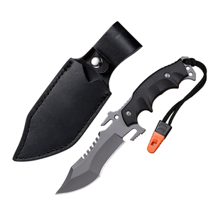 Cuchillo Bowie Trident de Punta Recta para Camping y Actividades al Aire Libre, Acero Inoxidable, Mango de Plástico, 5mm de Grosor, 20cm de Corte, OEM - Product Image 1