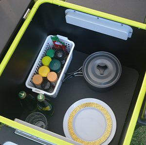 Cucina all'aperto scatola portaoggetti pieghevole stufa integrata a guida autonoma campeggio angolo cottura portatile campeggio Picnic cucina Mobile - Product Image 4