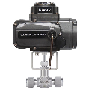 วาล์วเข็มเชื่อมมอเตอร์อัจฉริยะ IP68 DC24V ไฮดรอลิกกันชนแบบไฮดรอลิก304 4-20mA สูง - Product Image 6