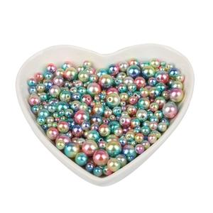 4/6/8/10mm Multi Colors <strong>Plastic</strong> ABS Loose Pearl Round <strong>Beads</strong> for DIY Jewelry Scrapbook Craft Decoration Making - Product Image 3