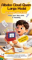 Imprimante IA Premium pour Enfants : Impression Vocale Instantanée, Jouet Éducatif pour Stimuler l'Expression et l'Apprentissage Quotidien des Tout-Petits