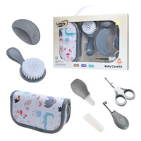 Nouvel arrivage : Trousse de soins pour bébé 7 pièces – Ensemble de nettoyage quotidien pour bébé avec peigne, brosse et coupe-ongles