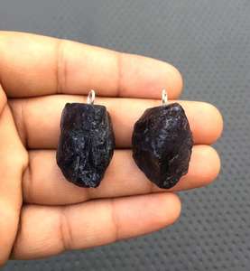 อัญมณีธรรมชาติสีฟ้า iolite จี้หยาบแบบไม่ผ่านการบำบัด92.5นำโชคเงินสเตอร์ลิง2ชิ้นเครื่องประดับผู้หญิงขายส่ง - Product Image 3