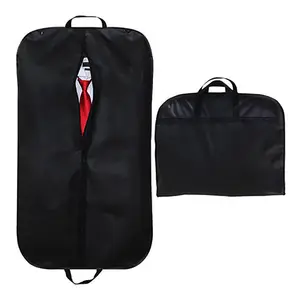 Katlanabilir seyahat taşıyıcısı torba takım elbise su geçirmez olmayan dokuma kumaş giysi takım çantası kolları ile özel Logo kapakları