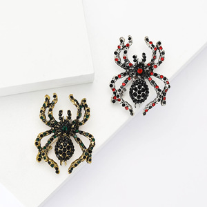 Broches de Cristal con Forma de Araña, Aleación Plateada, Accesorio de Joyería para Mujer, para Fiestas - Product Image 4