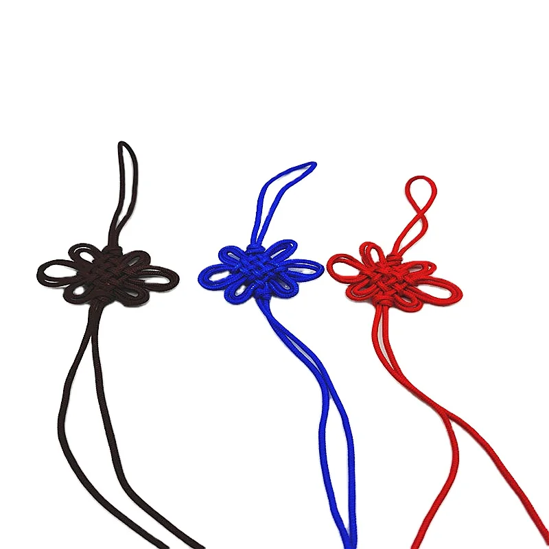 Миниатюрные кисточки ручной работы из полиэстера Счастливый китайский узел многоцветные Подвески с кисточкой украшение для дома спальни