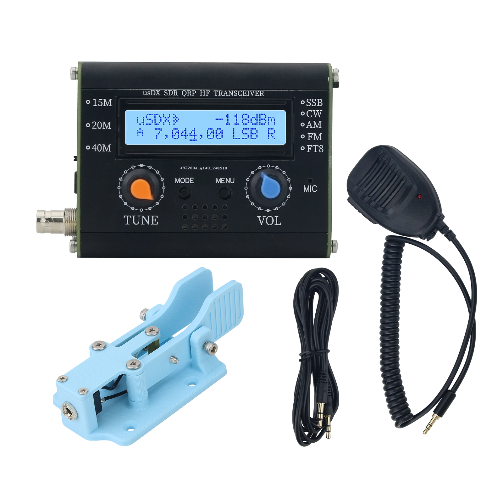 5W UsDX SDR QRP HFトランシーバー 15M 20M 40Mバンド対応 + ブルー