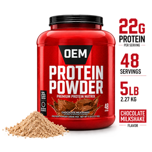 Isolat de protéines de lactosérum en poudre WPI 90% 100% pur, vente en gros, supplément nutritionnel sportif, renforcement musculaire, 5 lb pour hommes - Product Image 1