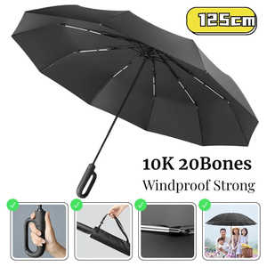 Wholesale <b>Windproof</b> Large <b>Umbrella</b> for Men 10 Ribs Fully Automatic Heavy Rain Outdoor Travel 3 Folding <b>Umbrellas</b> Business - Product Image 6