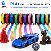 Filamen PLA+ 1kg 1.75mm Filamen Printer 3D PLA Plus Warna Dasar Bahan Cetak 3D Pemasok Grosir