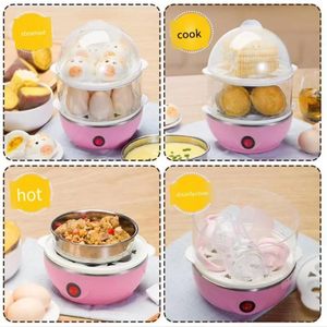 เครื่องต้มไข่อัตโนมัติสองชั้นสำหรับใช้ในบ้าน ตัวเครื่องทำจากพลาสติกอเนกประสงค์สำหรับใช้ในครัวเรือน - Product Image 3