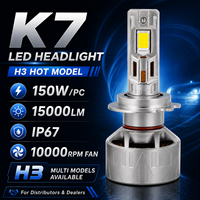 SFIDA K7 H3 Faro LED, Fabricante Mayorista, Bombilla de 150W 15000LM, Aleación de Zinc, Cuatro Tubos de Cobre, Ventilador de 10000 RPM, IP67