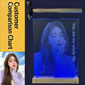 Lámpara de Noche Personalizada con Pintura de Vidrio de Luz y <span class=keywords><strong>Sombra</strong></span> de Ensueño, Regalo Creativo y Sentido para Cumpleaños de Hermanas - Product Image 4