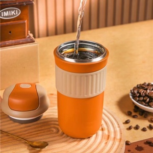 316 Stainless Steel <b>Double</b> <b>Wall</b> Vacuum Coffee Mug 24hrs Thermal Insulation 300/400ml Lid Customized Logo Eco-Friendly Office - Product Image 1