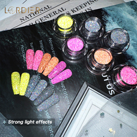 Nouvelle poudre d'art d'ongle poudre d'ongle néon réfléchissante poudre holographique de paillettes pour le vernis de Gel