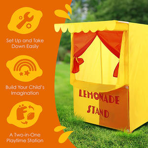 5230 ODM Tente <span class=keywords><strong>de</strong></span> jeu <span class=keywords><strong>de</strong></span> marionnettes pour enfants, en polyester, avec rideau en tissu et tiges en PVC, 2 en 1, pour la vente - Product Image 2